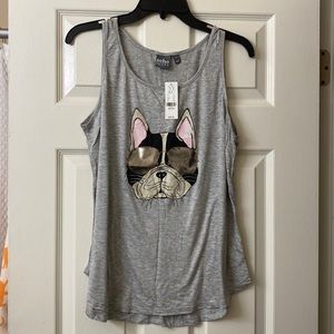 NWT New York & Co Flowy Tank - Dog with sunglasses